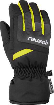 Превью  Перчатки горнолыжные REUSCH Bennet R-Tex XT Junior Black/Black Melange/Safety Yellow